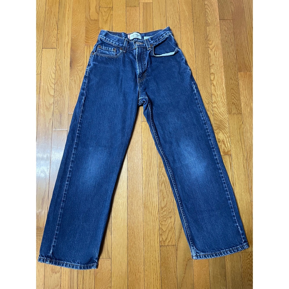 Levis 569 Loose Straight Jeans Kids Size 14 Slim Blue Denim Medium Wash 25x27